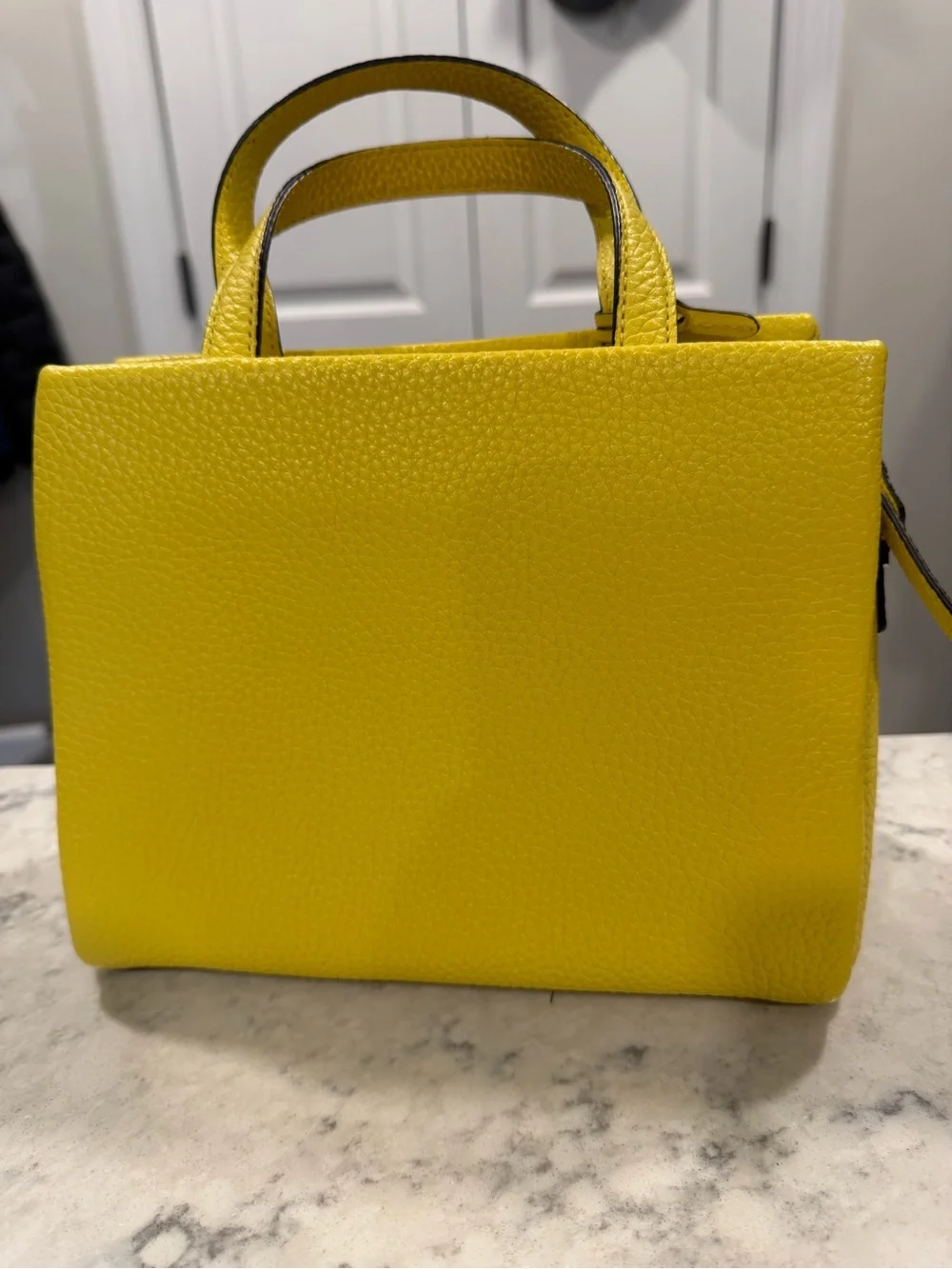 kate spade yellow pebbled leather satchel